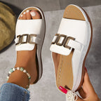 Seren - Comfy Open Toe Buckle Sandals