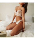 Rowan - Ultra-Thin Floral Embroidery Push-Up Bra