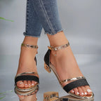 Lauren - Gold Chain Orthopedic Sandals