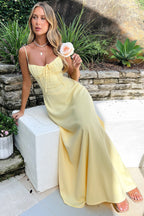 Cambria - Elegant Spaghetti Strap Maxi Wrap Dress